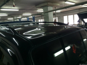 Удаление вмятин без покраски на крыше автомобиля Mitsubishi локальный ремонт вмятин, вытягивание вмятин москва, ремонт вмятин москва